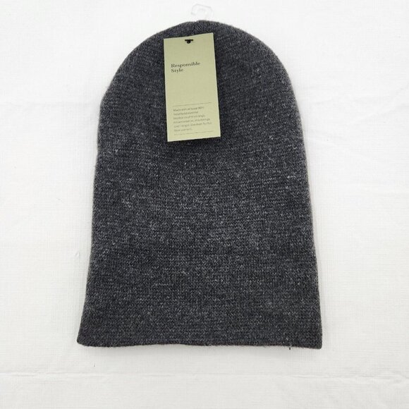 Goodfellow & Co Mens Charcoal Gray One Size Knit Beanie Winter Hat - Picture 1 of 4